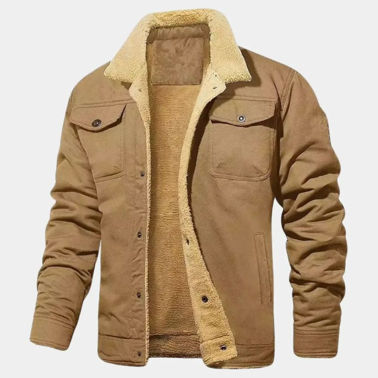Vintage Fleece Bomber Jacket - Cross & Crown
