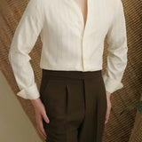 Striped Button Down Seersucker Shirt - Cross & Crown