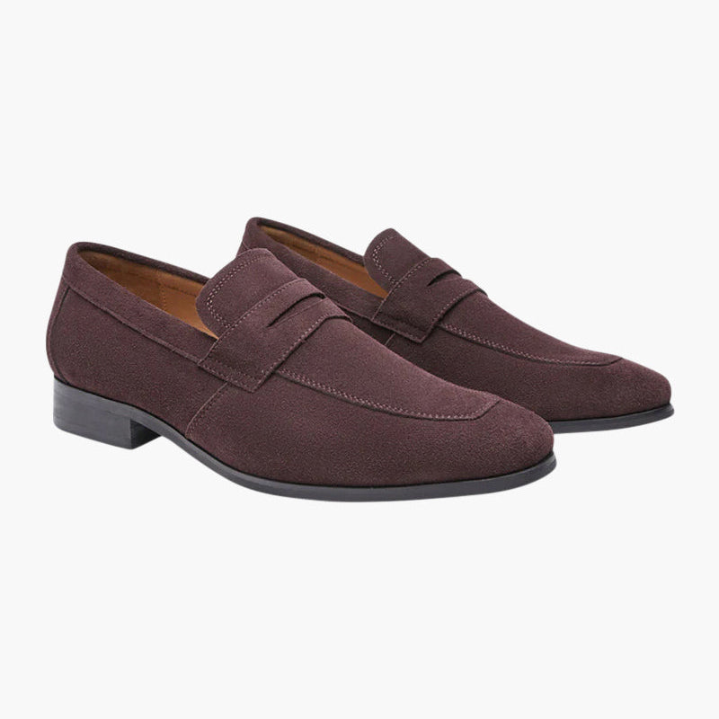 Old Money Suede Penny Loafers