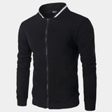 Textured Casual Bomber Jacket - Cross & Crown