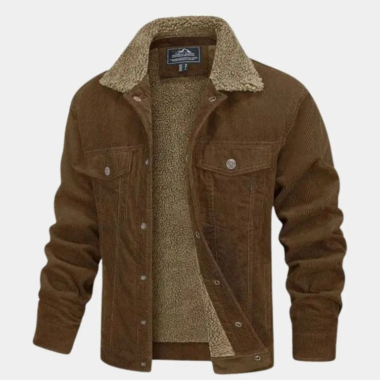 Heritage Corduroy Sherpa Jacket - Cross & Crown