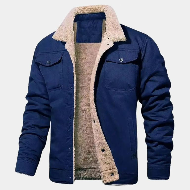 Vintage Fleece Bomber Jacket - Cross & Crown
