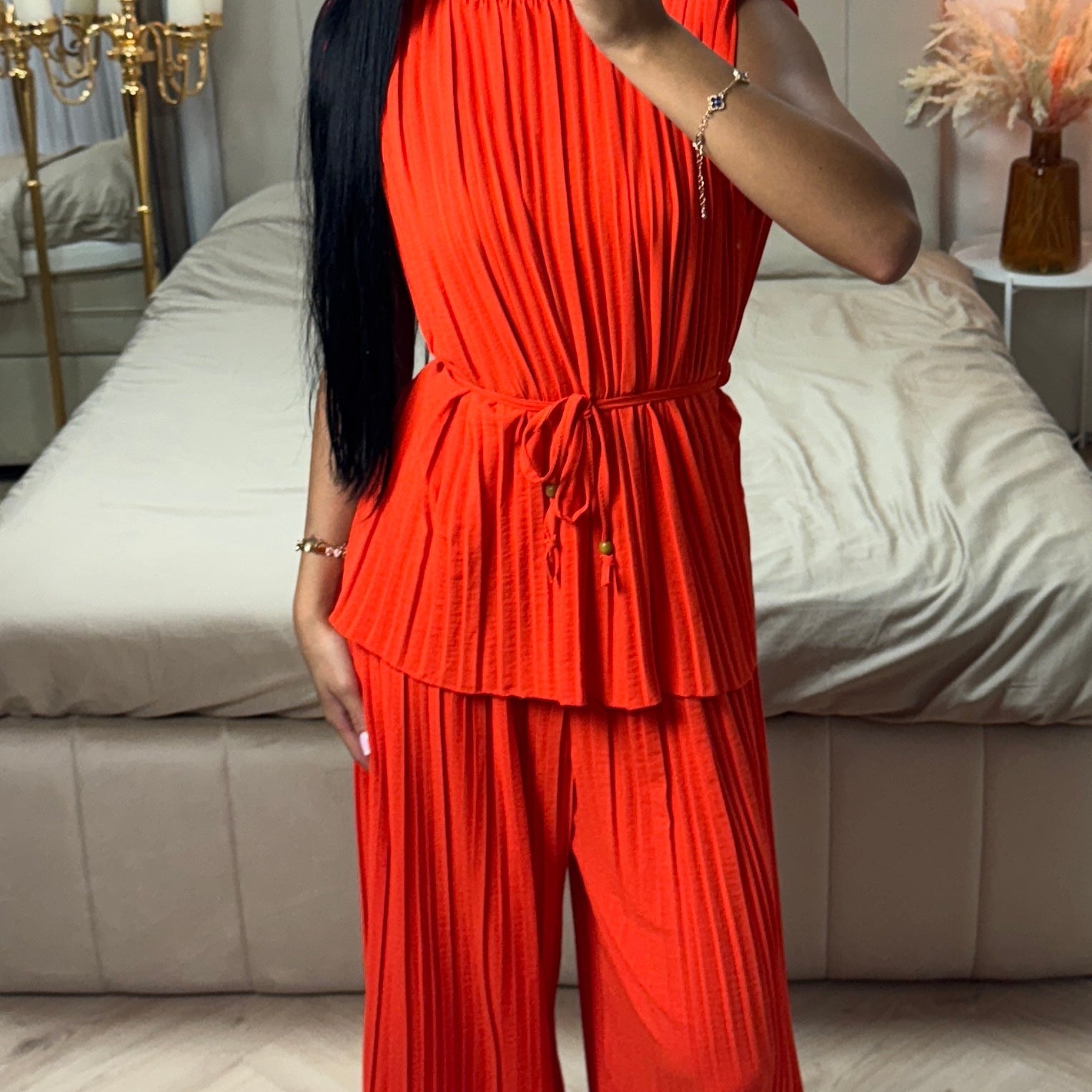 Diva Set with Belt & Wide Pants
