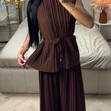 Diva Set with Belt & Wide Pants