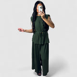 Diva Set with Belt & Wide Pants