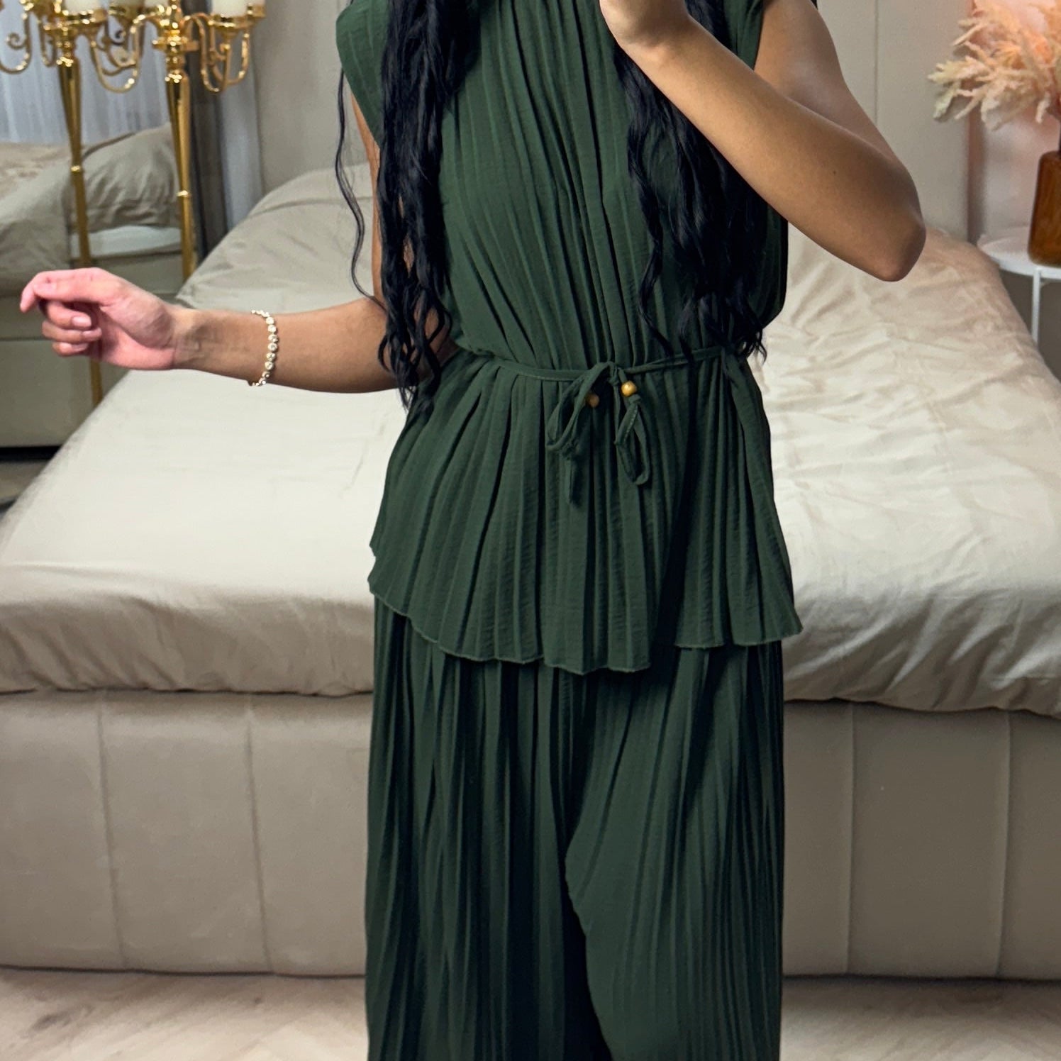 Diva Set with Belt & Wide Pants