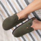 Bibi Suede Buckle Slippers