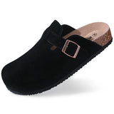 Bibi Suede Buckle Slippers