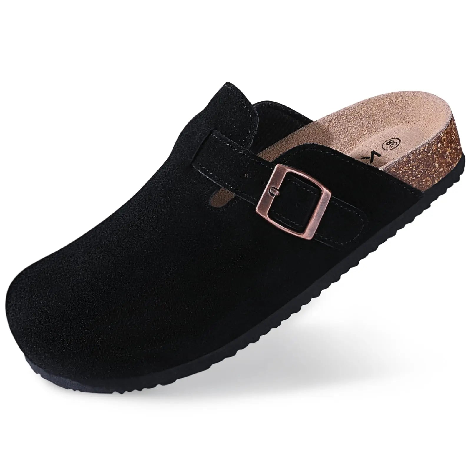 Bibi Suede Buckle Slippers