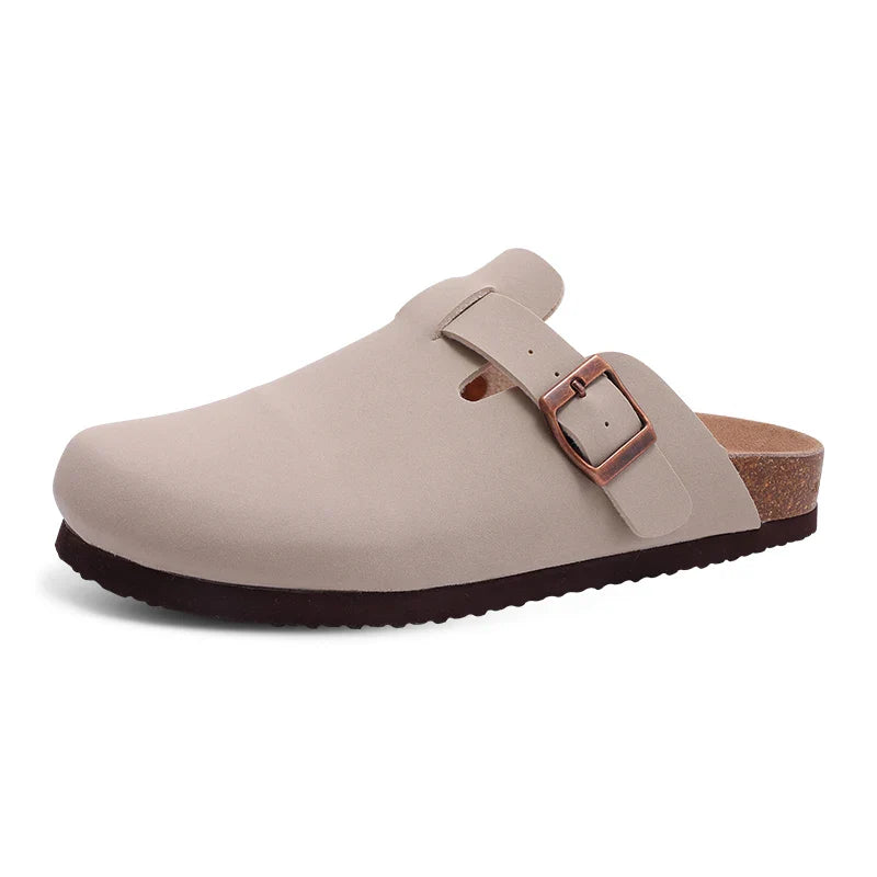Bibi Suede Buckle Slippers
