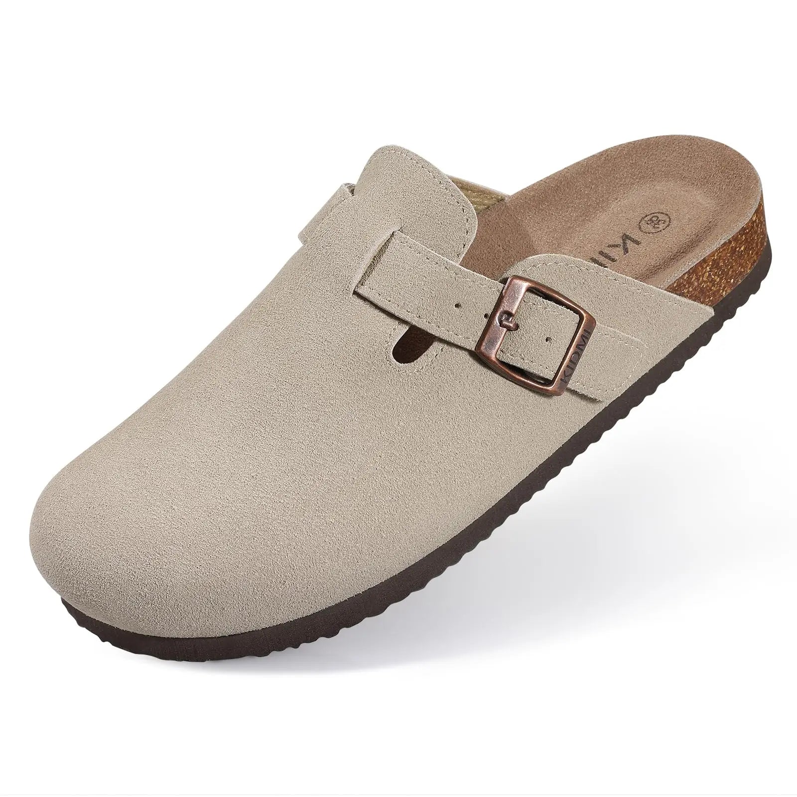 Bibi Suede Buckle Slippers