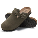 Bibi Suede Buckle Slippers