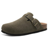 Bibi Suede Buckle Slippers