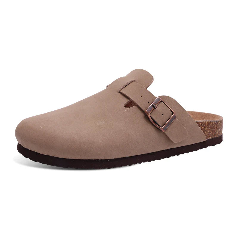 Bibi Suede Buckle Slippers