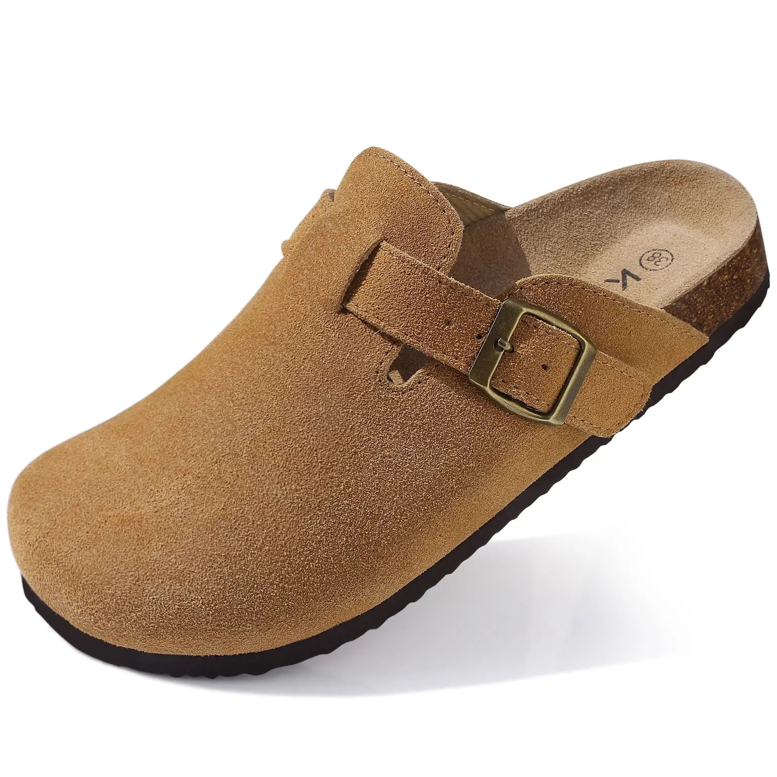 Bibi Suede Buckle Slippers
