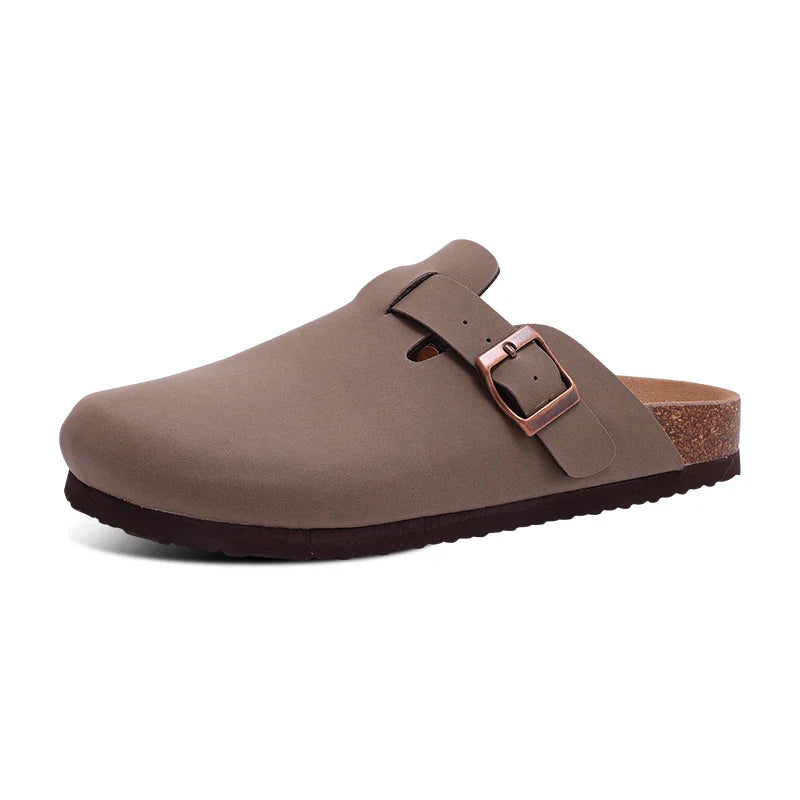 Bibi Suede Buckle Slippers
