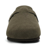 Bibi Suede Buckle Slippers