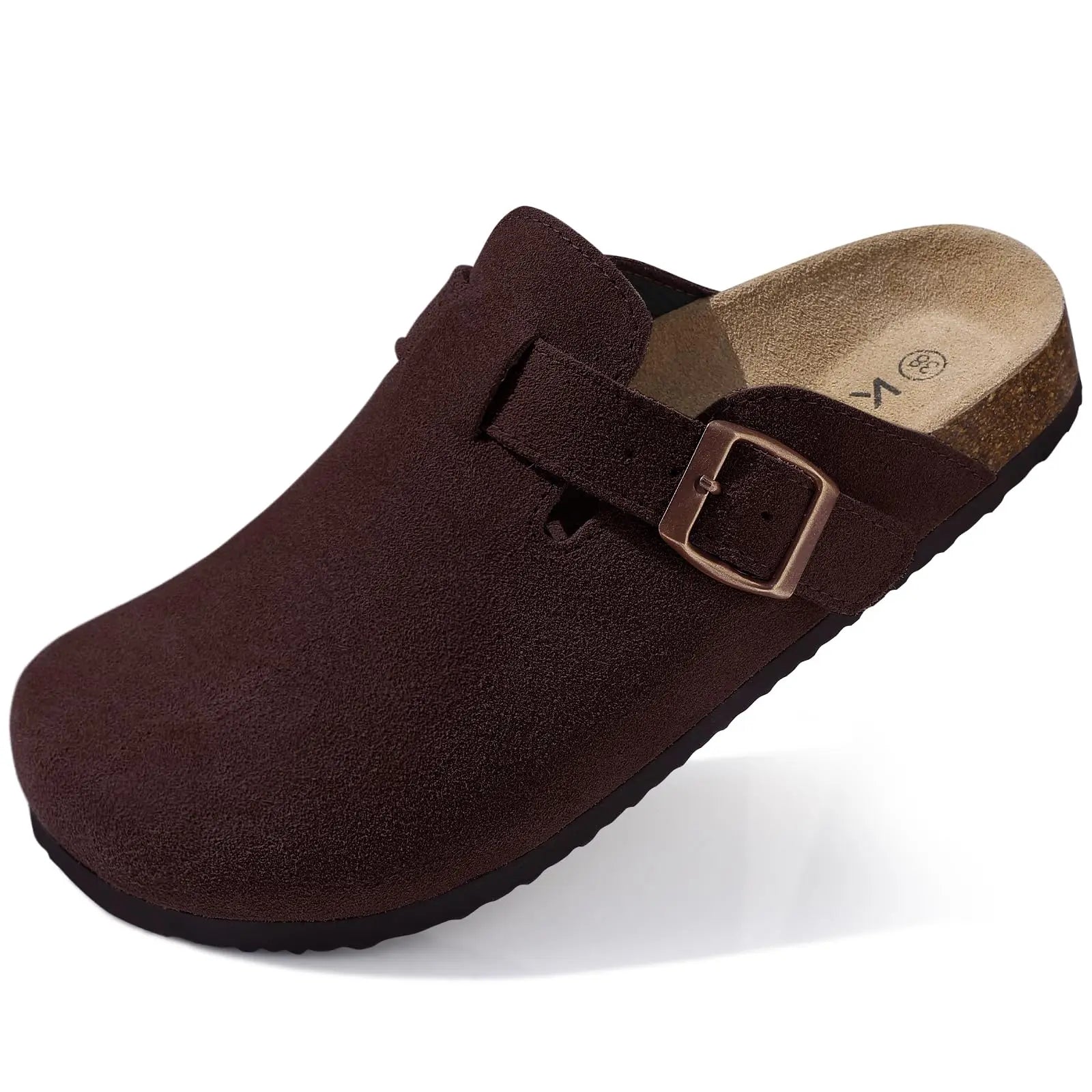 Bibi Suede Buckle Slippers