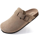 Bibi Suede Buckle Slippers